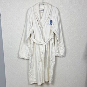 The Ritz Carlton White Spa Bathrobe One Size Luxury Hotel Robe Belted Cotton